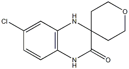 7'-Chloro-3',4'-dihydro-1'H-spiro[oxane-4,2'-quinoxaline]-3'-one 结构式