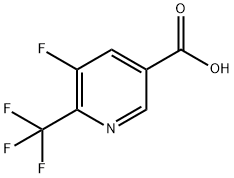 5-Fluoro-6-trifluoromethyl-nicotinic acid 结构式