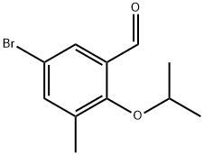 5-Bromo-3-methyl-2-(propan-2-yloxy)benzaldehyde 结构式