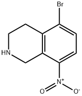 5-溴-8-硝基-1,2,3,4-四氢异喹啉 结构式