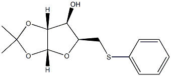 (3aR,5S,6R,6aR)-2,2-Dimethyl-5-[(phenylsulfanyl)methyl]-tetrahydro-2H-furo[2,3-d][1,3]dioxol-6-ol 结构式