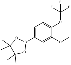 3-Mthoxy-4-(trifluoromethoxy)phenylboronic acid pinacol ester 结构式