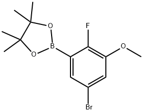 (5-BROMO-2-FLUORO-3-METHOXYPHENYL)BORONIC ACID PINACOL ESTER 结构式