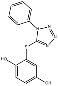 1,4-Benzenediol, 2-[(1-phenyl-1H-tetrazol-5-yl)thio]- 结构式