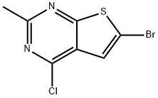 6-溴-2-甲基噻吩并[2,3-d]嘧啶-4-甲腈 结构式