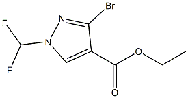 3-溴-1-(二氟甲基)-1H-吡唑-4-羧酸乙酯 结构式