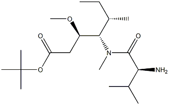 tert-butyl (3R,4S,5S)-4-((S)-2-amino-N,3-dimethylbutanamido)-3-methoxy-5-methylheptanoate 结构式