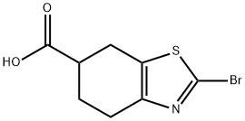 2-Bromo-4,5,6,7-tetrahydro-benzothiazole-6-carboxylic acid 结构式