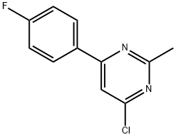 4-chloro-6-(4-fluorophenyl)-2-methylpyrimidine 结构式