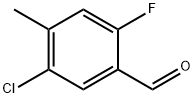 2-氟-4-甲基-5-氯苯甲醛 结构式