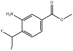 3-氨基-4-(二氟甲基)苯甲酸甲酯 结构式