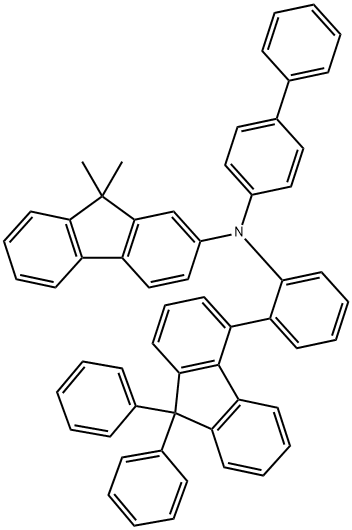 N-(4-联苯基)-N-(2-(9,9-二苯基芴-4-基)苯基)-9,9-二甲基芴-2-胺 结构式