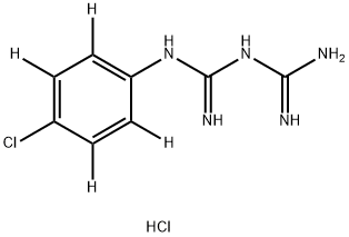 1-(4-CHLOROPHENYL)BIGUANIDE-D4HYDROCHLORIDE 结构式