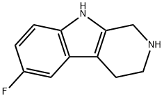 6-FLUORO-1H,2H,3H,4H,9H-PYRIDO[3,4-B]INDOLE 结构式