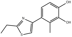 4-(2-Ethyl-thiazol-4-yl)-3-methyl-benzene-1,2-diol 结构式