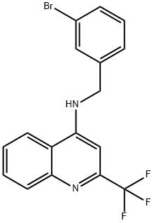 (3-Bromo-benzyl)-(2-trifluoromethyl-quinolin-4-yl)-amine 结构式