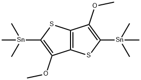 (3,6-二甲氧基噻吩并[3,2-B]噻吩-2,5-二基)二三甲基锡 结构式