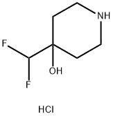 4-(difluoromethyl)piperidin-4-ol hydrochloride 结构式