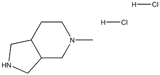 5-methyl-octahydro-1H-pyrrolo[3,4-c]pyridine dihydrochloride 结构式