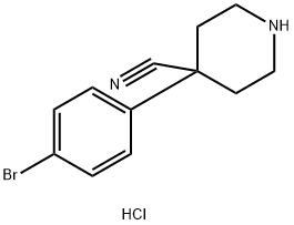 4-(4-溴苯基)哌啶-4-甲腈盐酸盐 结构式