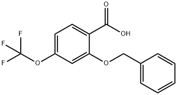 2-苄氧基-4-(三氟甲氧基)苯甲酸 结构式