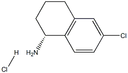 (R)-6-氯-1,2,3,4-四氢萘-1-胺盐酸盐 结构式