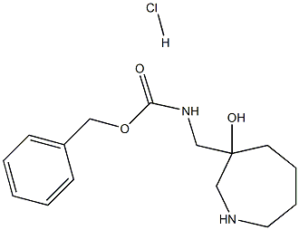 BENZYL ((3-HYDROXYAZEPAN-3-YL)METHYL)CARBAMATE HCL 结构式