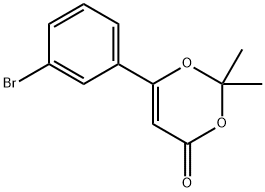 4H-1,3-Dioxin-4-one, 6-(3-bromophenyl)-2,2-dimethyl- 结构式