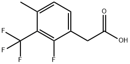 2-(2-氟-4-甲基-3-(三氟甲基)苯基)乙酸 结构式