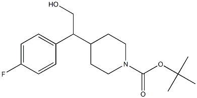 tert-butyl 4-(1-(4-fluorophenyl)-2-hydroxyethyl)piperidine-1-carboxylate 结构式