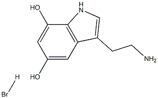 3-(2-AMINOETHYL)-1H-INDOLE-5,7-DIOL:HYDROBROMIDE 结构式