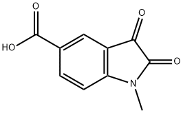 1-甲基-2,3-二氧吲哚-5-羧酸 结构式