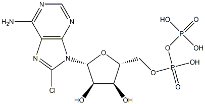 Adenosine 5'-(trihydrogen diphosphate), 8-chloro- 结构式