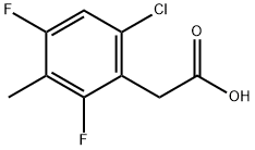 6-Chloro-2,4-difluoro-3-methylphenylacetic acid 结构式