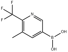 3-甲基-2-三氟甲基吡啶-5-硼酸 结构式