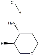 (3S,4R)-3-氟-4-氨基吡喃盐酸盐 结构式
