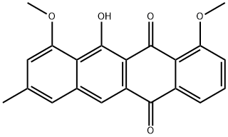 5,12-Naphthacenedione, 11-hydroxy-1,10-dimethoxy-8-methyl- 结构式