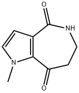 1-甲基-6,7-二氢吡咯并[3,2-C]氮杂卓-4,8(1H,5H)-二酮 结构式