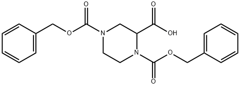 1,4-双((苄氧基)羰基)哌嗪-2-羧酸 结构式