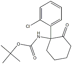 tert-butyl 1-(2-chlorophenyl)-2-oxocyclohexylcarbamate 结构式