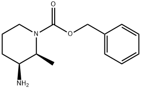 BENZYL(2S,3S)-3-AMINO-2-METHYLPIPERIDINE-1-CARBOXYLATE 结构式