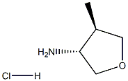 trans-3-furanamine, tetrahydro-4-methyl- hydrochloride 结构式