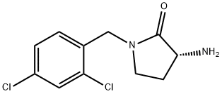 (R)-3-AMINO-1-(2,4-DICHLOROBENZYL) PYRROLIDIN-2-ONE HCL 结构式