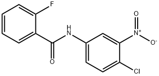 N-(4-chloro-3-nitrophenyl)-2-fluorobenzamide 结构式