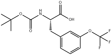 N-Boc-3-trifluoromethoxy-DL-phenylalanine 结构式