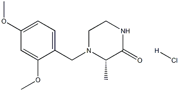 (S)-4-(2,4-二甲氧基苄基)-3-甲基哌嗪-2-酮盐酸盐 结构式