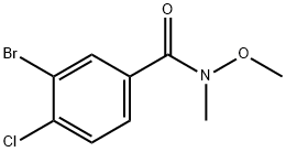 3-BROMO-4-CHLORO-N-METHOXY-N-METHYLBENZAMIDE 结构式