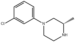 (S)-1-(3-氯苯基)-3-甲基哌嗪 结构式