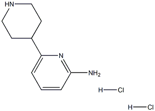 6-(哌啶-4-基)吡啶-2-胺二盐酸盐 结构式