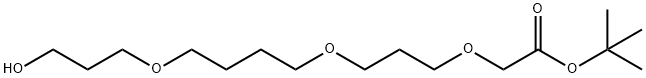 2-(3-(4-(3-羟基丙氧基)丁氧基)丙氧基)乙酸叔丁酯 结构式